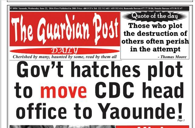 Moving CDC Head Office to Yaounde and The Endeley Predictions