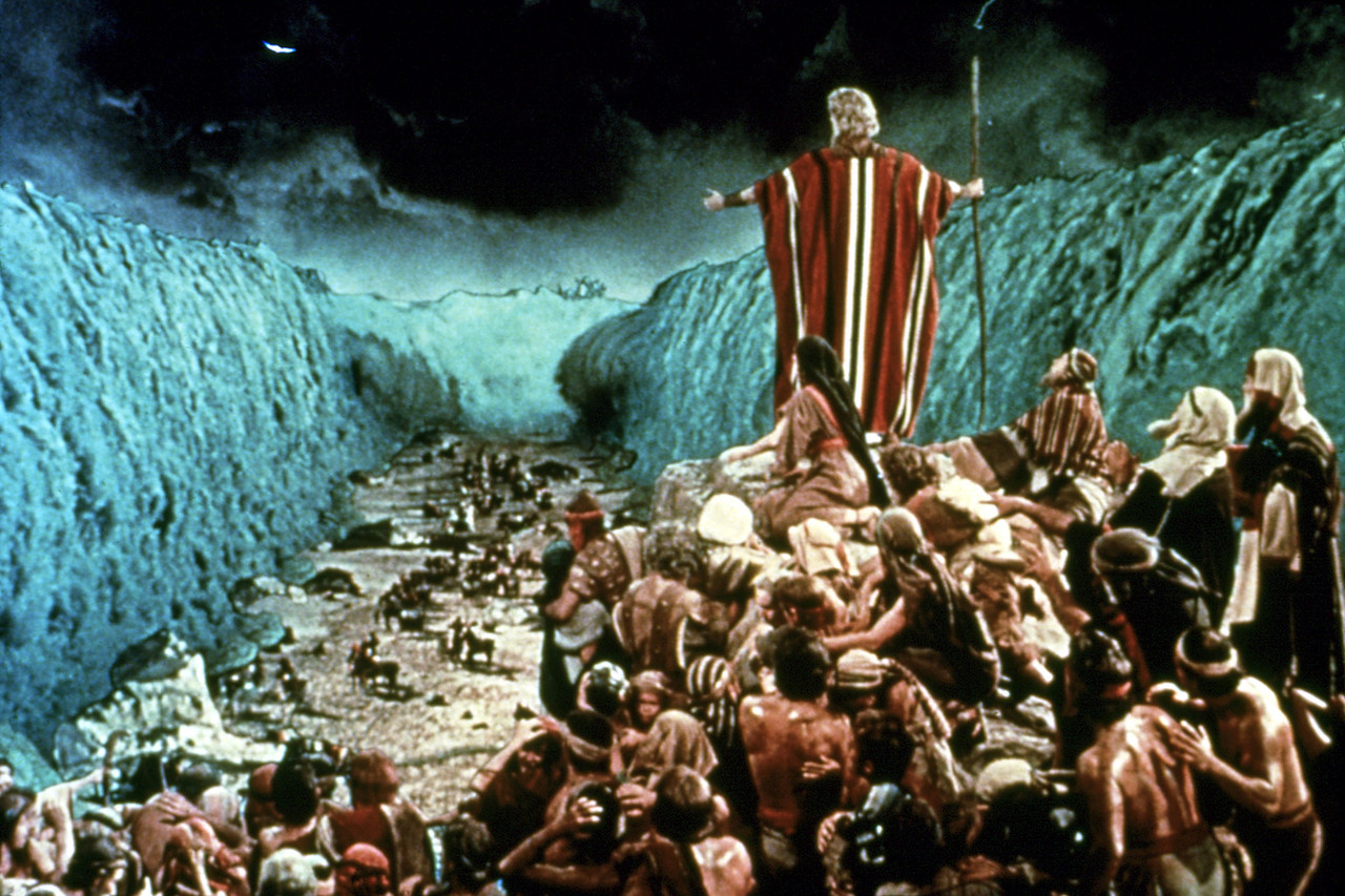 Moses dividing the red sea