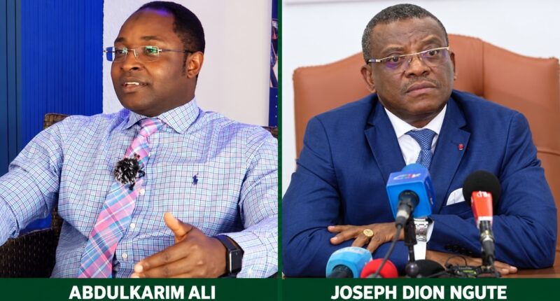 Side-by-side editorial photo composite of Abdulkarim Ali on the left and Joseph Dion Ngute on the right.