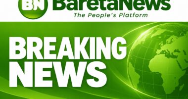 BaretaNews Breaking News featured graphic in green and white